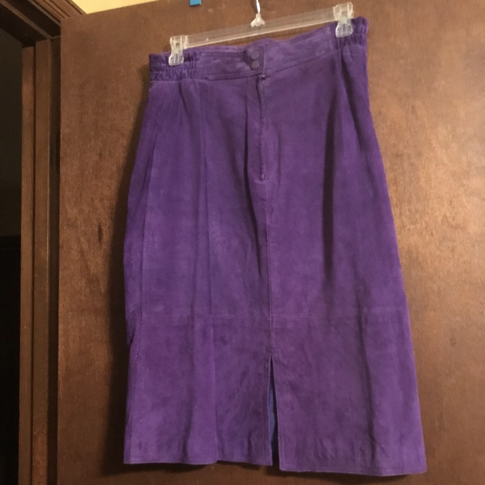 Purple Suede Skirt